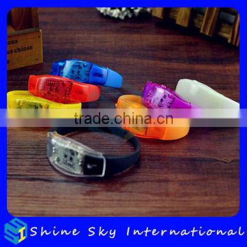 New Edition Silicone Flexible Multicolors Led Bracelet with Sound Activated For Concert/Show