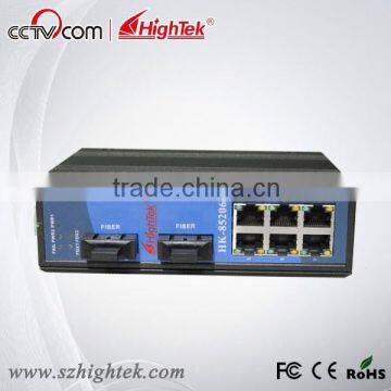 din-rail 10/100Base unmanaged industrial 6 ports and 2 Fiber ports Ethernet Switch