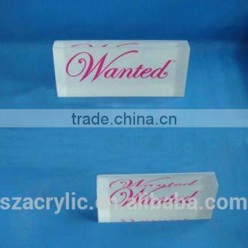 acrylic letter block