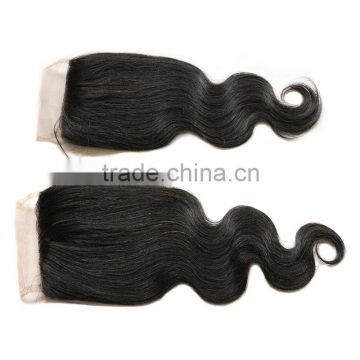 7A Brazilian Body Wave Closure 100% Virgin Human Hair 3.5x4 Swiss Lace Closure Bleached Knots Free Middle 3 Way Part Top Closure