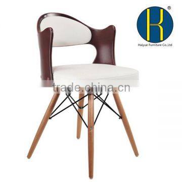 Factory Price Comfortable wood legs chair wood dining chairs for home and cafe