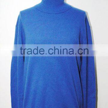 BGAX16047 Men's turtle neck knitted pullover long sleeve with elbow patch pure wool sweater
