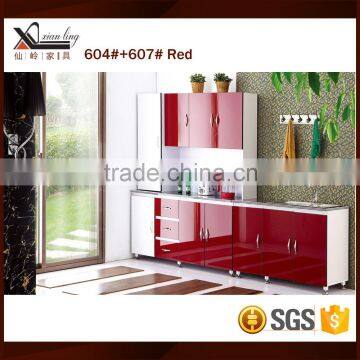 Red Lacquer Kitchen Cabinet Simple Designs