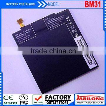 2014 new hot selling battery BM31 battery for xiaomi mi3 battery china mobile bm31