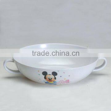 Restaurant use Wide Rim White Round Melamine Soup Bowl