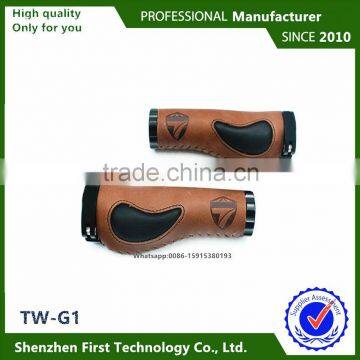 27.5 Mtb Carbon Comfortable Bicycle Grips Leather Hand Grips photo-6
