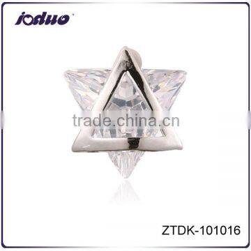 Wholesale Korean Women Unique Zircon Triangle Stud Earrings ZTDK-101016