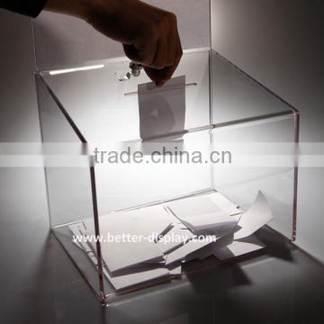 custom clear plexiglass money box