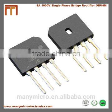 8A 1000V Single Phase Bridge Rectifier GBU8M for Power Supply