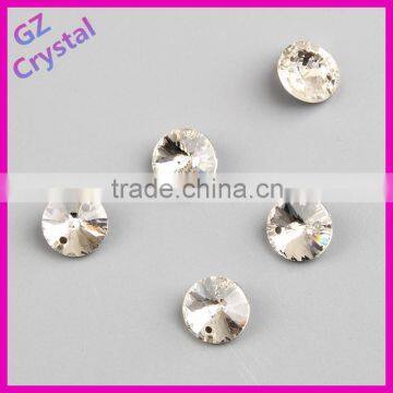 2015 New Fashion Flat Back Round Sew On Stone For Garment photo-4