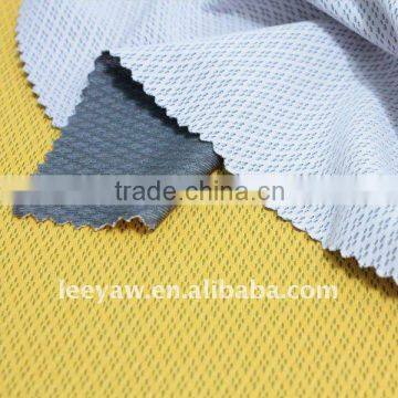 54% poly + 46% bamboo charcoal Jacquard birdeyes fabric with deodor