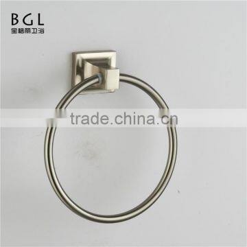 ring design bathroom accessories wholesale brush finish zinc alloy towel ring