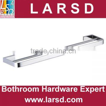 hotel bathroom square brass chorme double towel rails