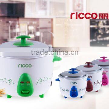 0.6L-2.8L rice cooker in drum shape with flower printing on body