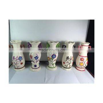 Cheap ceramic vases wholesale by painting different flower