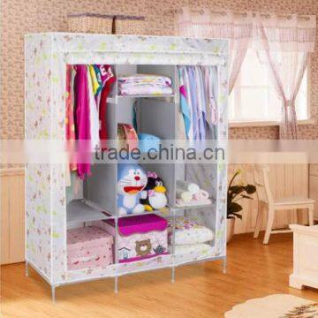 Bedroom Wardrobe Designs India Foldable Canvas Wardrobe With Cover (FH-CS0505 ) photo-5