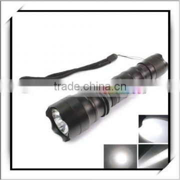 Double Charger Strong Light Battery Rechargeable LED Flashlight Torch