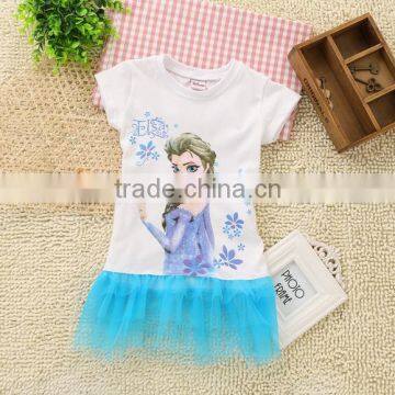 new design fashion baby dress, popular dress cheap frozen elsa dress