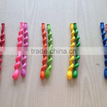 Colorful Cheap Twisting Balloons Spiral Shaped Latex Balloons