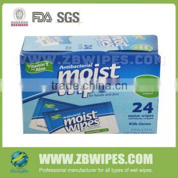 Individual Pack Wet Wipes Antibacterial Disinfectant Hand Wipes