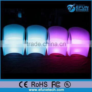 white pe material rgb color changed led table ,led bar light up plastic chairs