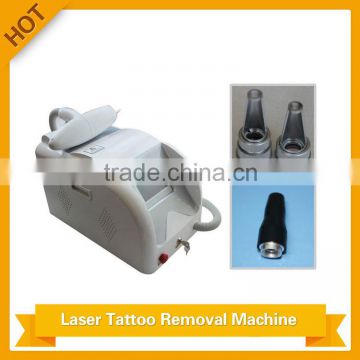 Permanent Tattoo Removal 2016 Mini Q-switch Nd Yag Laser Machine For Tattoo Removal With 3 Probes Hori Naevus Removal