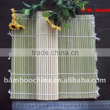 green bamboo sushi mat