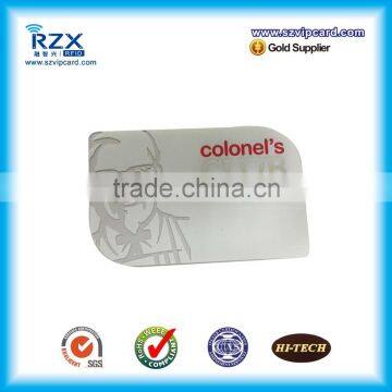 85*54mm transparent business card for member