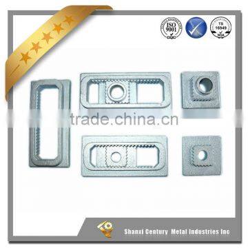 Investment casting steel bracket and insert for curtain wall