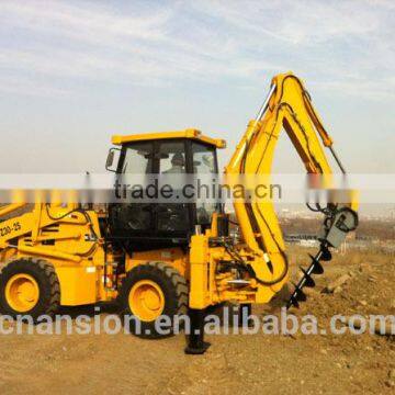 Backhoe loader with rotary pile drilling machine for sale