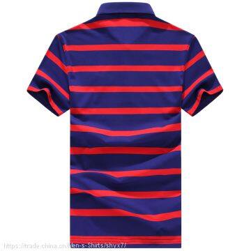 Yixigeluo2017 Summer Business New Stripe Short Sleeved Polo Shirt Men's T-shirt T-shirt Lapel Burst Men photo-2