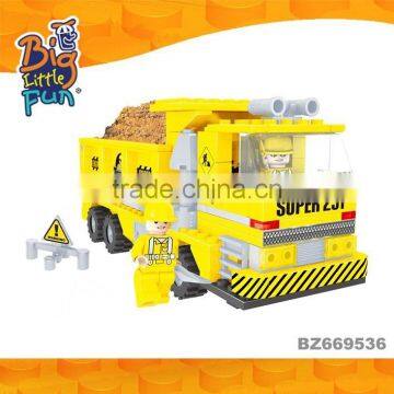 Cheap utility engineering vehicle plastic intelligent building blocks children toys wholesale