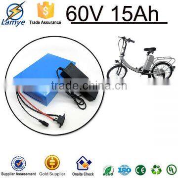 Alibaba golden member 2.0 A charger 16s 15amp BMS PVC 1500mah lithium 60v electric bike battery for bike