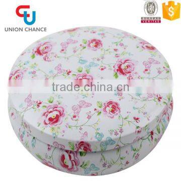 Round Small Cookies Tin Box Tin Canister Storage Box