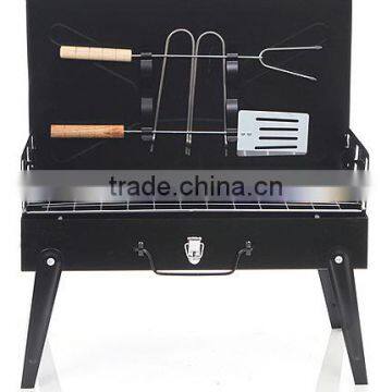 foldable black case BBQ grills