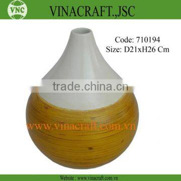 Vietnam modern Bamboo Lacquer vase