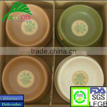 eco biodegradable plant fiber pet feeder /pet bowls /cat bowls