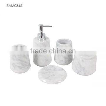 Pure White Marble Bath Toilet Bathroom Sets Accessories photo-4
