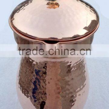 LATEST 100% SOLID COPPER WATER PITCHER, HAMMERED COPPER WATER POT, INDIAN MANUFACTURER OF 100% COPPER WATER JUG photo-4
