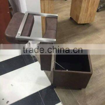 Potable Movable Ottoman Stool Chair With Wheels Used Salon Furniture TKN-3HB38B photo-2