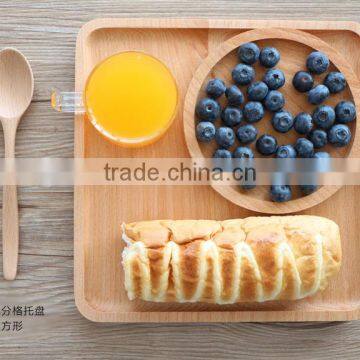 Logo Customized Solid Beech Square Wooden Serving Tray photo-3