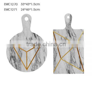 Pattern decoration cutting board set fake marble chopping board