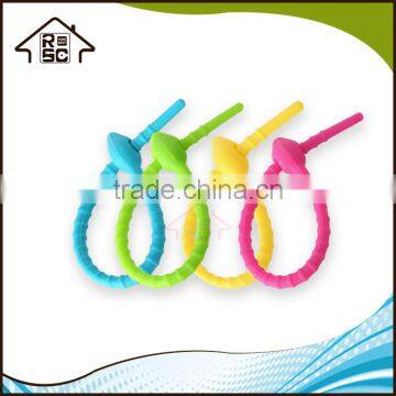 NBRSC Colorful All-Purpose Silicone Multi-use Smart Food Saver Bread Bag Clip Household Snake Ties photo-5