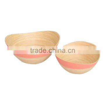 Clear Bamboo Salad Bowls, Lacquered Bamboo Bowls photo-6