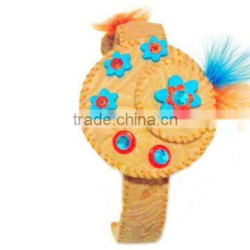 2017 Hot New Bestselling Product Wholesale Felt Button Flower Felt Crachet Flower Headband Made in China photo-1