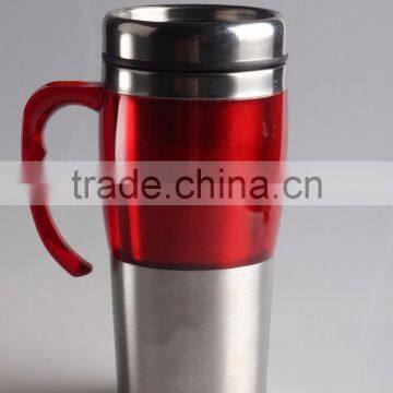 Straight Body Double Wall Stainless Steel Cup With Handle photo-2