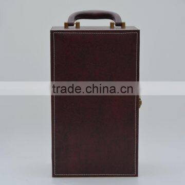 Hot Sale Bottle Shape Leather Wholesale Wine Gift Box photo-4