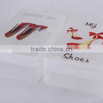 Clear Plastic PP Foldable Storage Shoe Box With Nice Printing photo-2