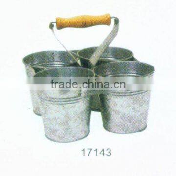 bucket set, 4 buckets for a set, metal bucket set