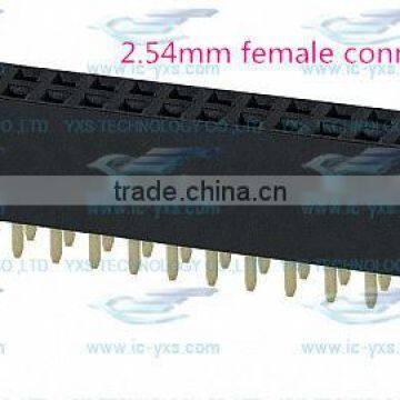 2.54mm 2*15pins gold plated female through hole connector PP Series Dual Female